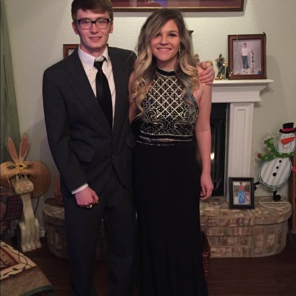 2 piece prom dress